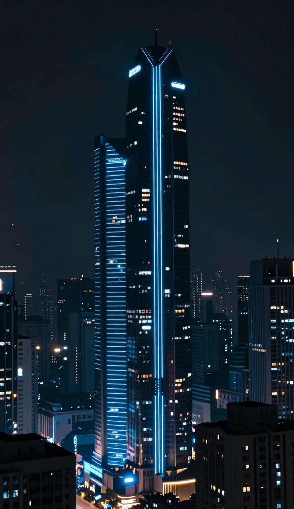 Black Neon City Wallpaper 4K phone black