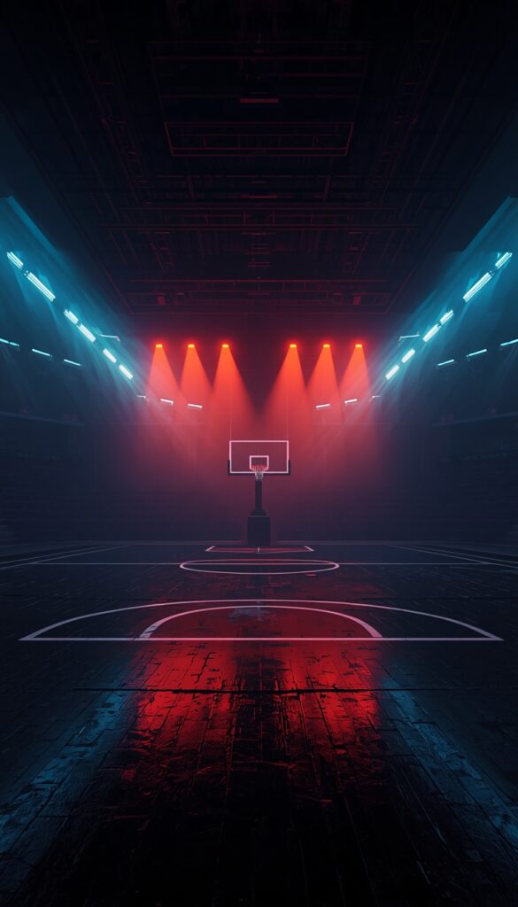 Basketball Arena Night Wallpaper 4K phone sports
