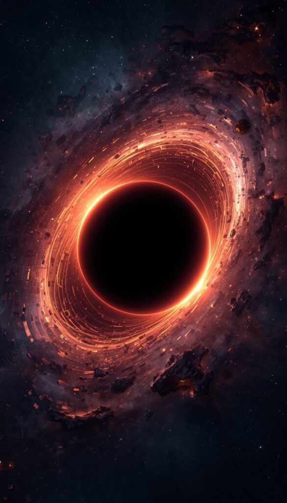 Black Hole Space Wallpaper 4K phone space