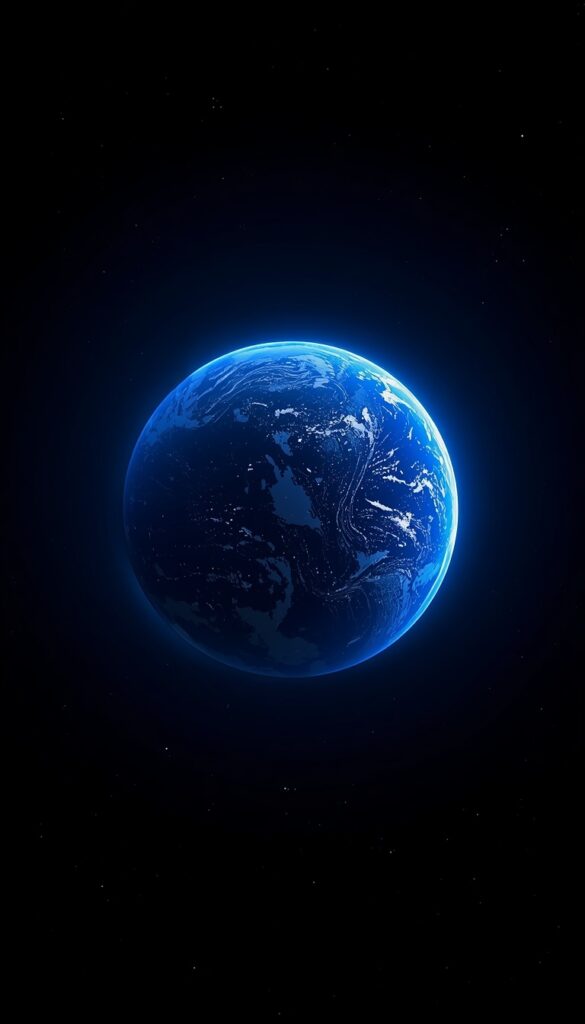 Blue Planet Space Wallpaper 4K phone space