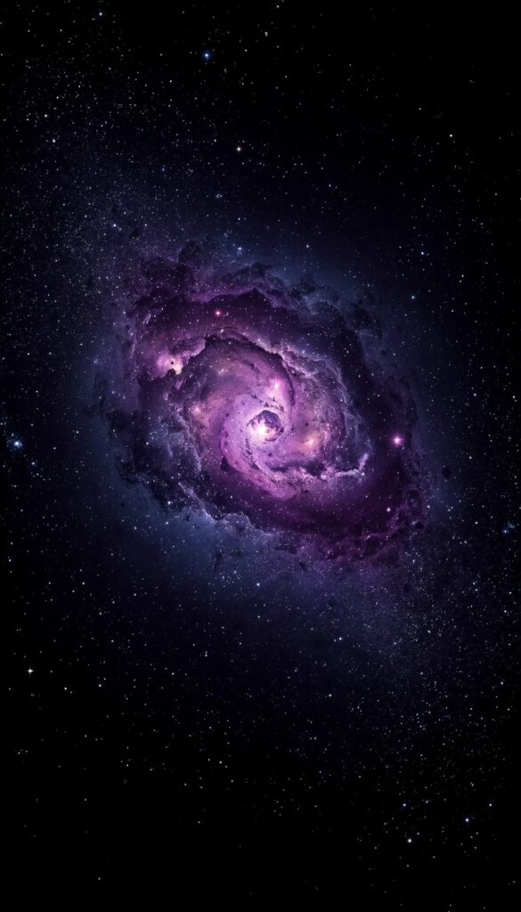 Dark AMOLED Galaxy Space Wallpaper
