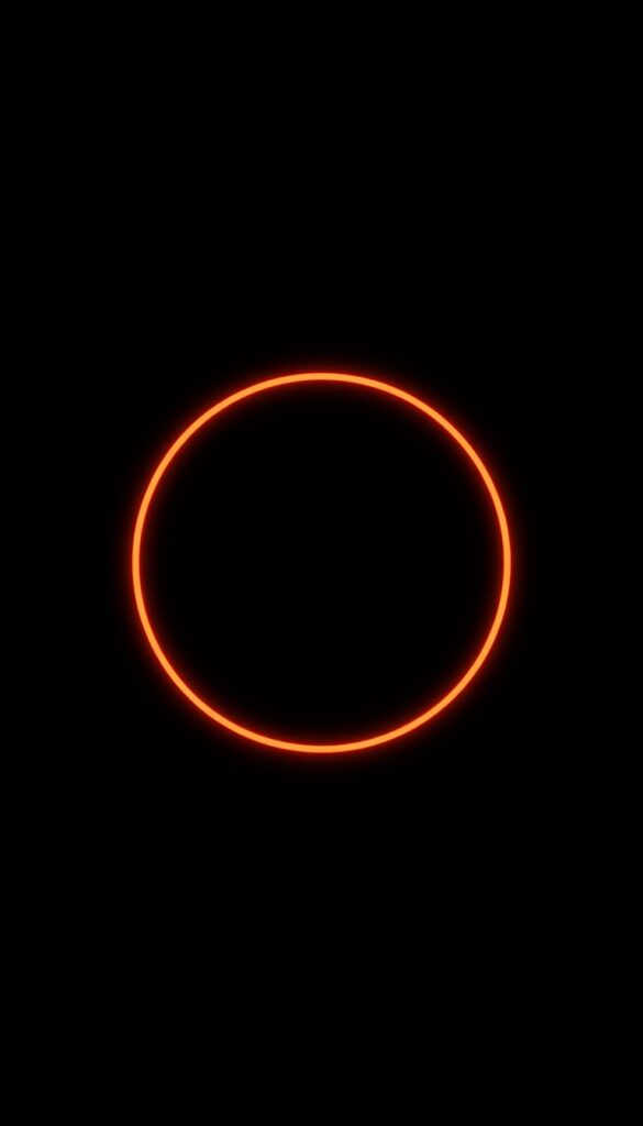Dark Minimal Neon Circle Wallpaper