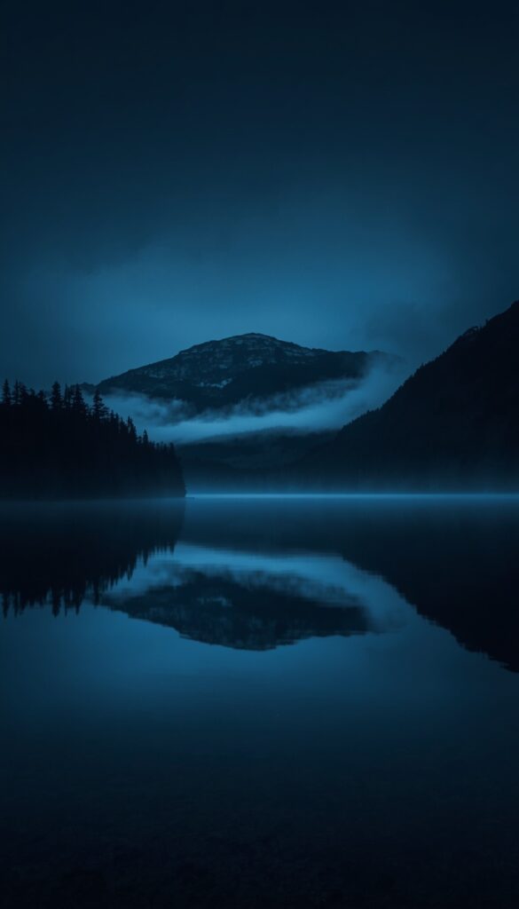 Dark Mountain Lake Wallpaper
