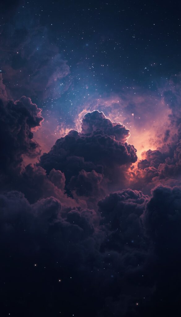 Dark Nebula Space Wallpaper 4K phone space