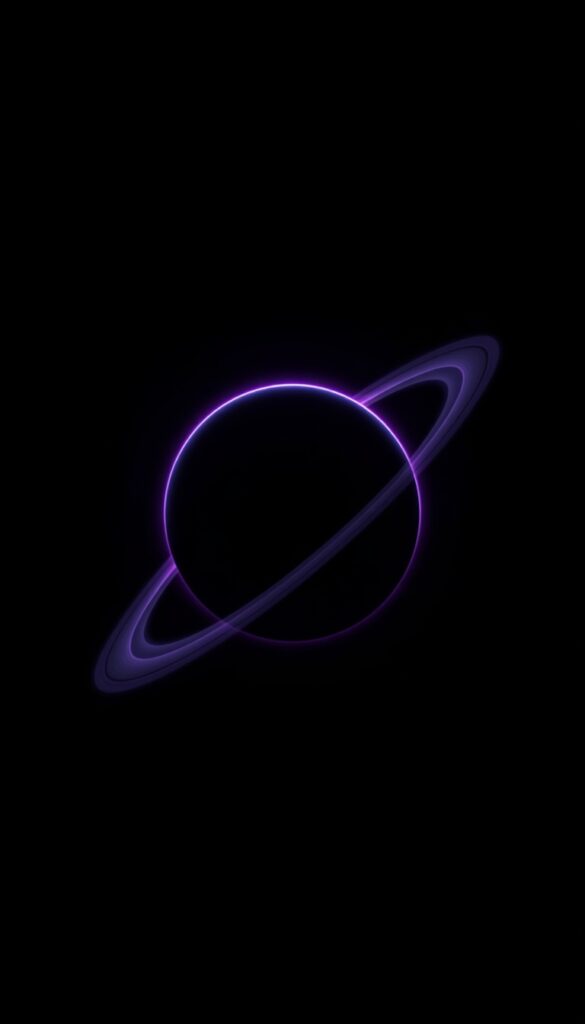 Dark Neon Planet AMOLED Wallpaper 4K phone amoled