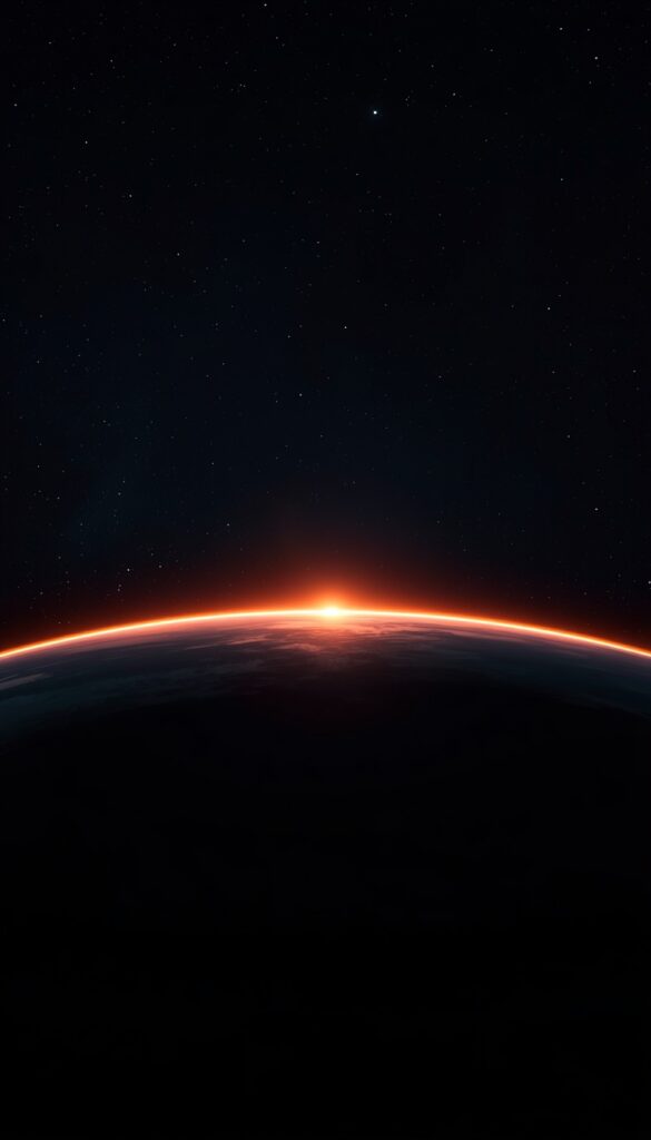 Dark Planet Horizon Wallpaper 4K phone space