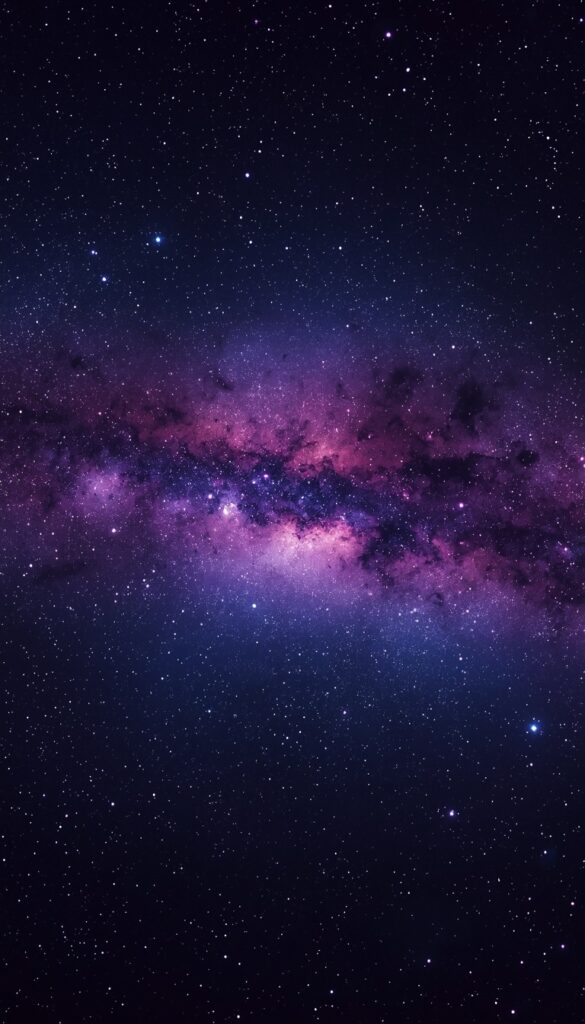 Dark Purple Space Stars Wallpaper 4K phone purple
