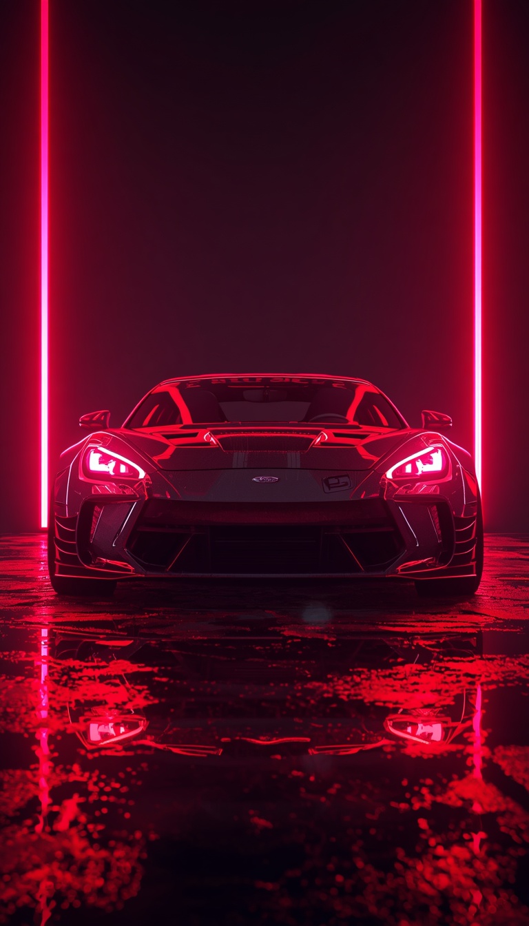dark-red-neon-car-wallpaper