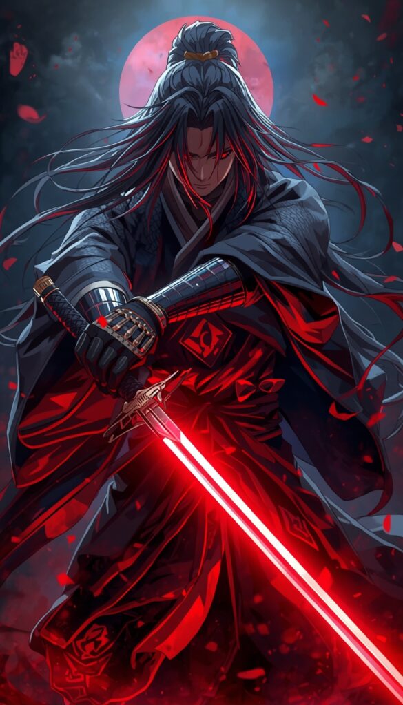 Dark Samurai Anime Wallpaper 4K phone anime