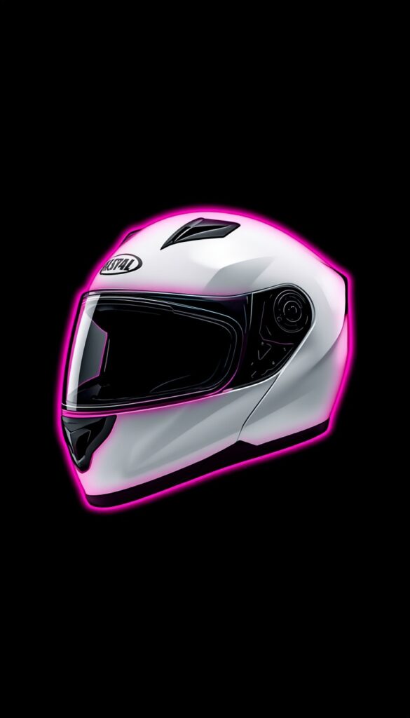 White Motorcycle Helmet Wallpaper 4K phone Motorcycle