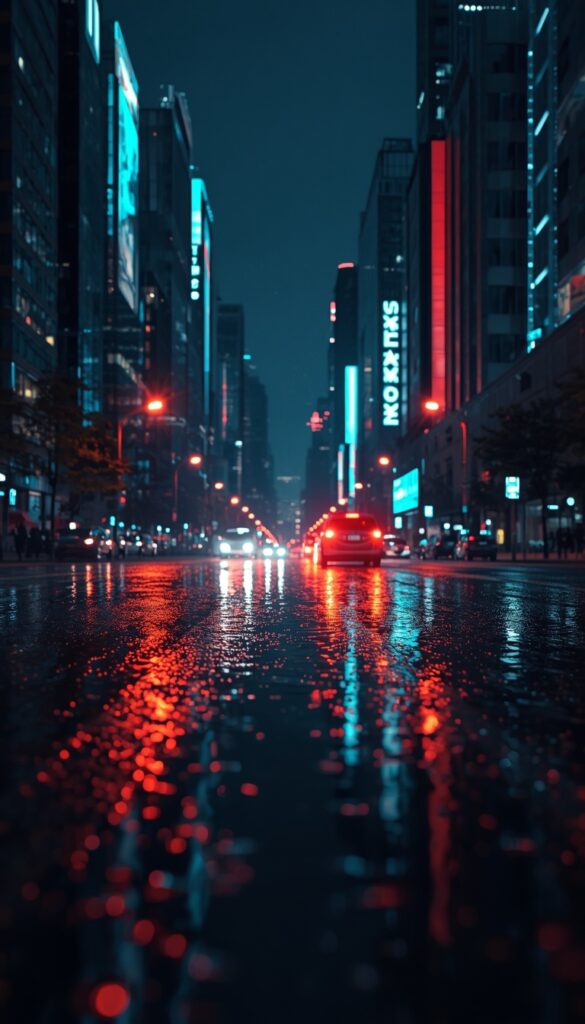 Aesthetic City Lights Wallpaper 4K phone aesthetic
