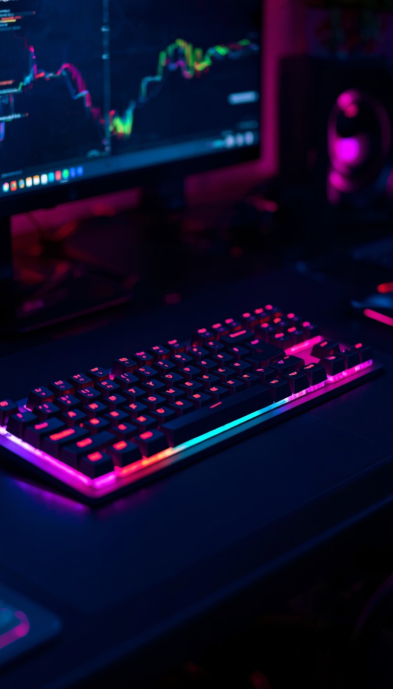 lucid-origin_vertical_phone_wallpaper_futuristic_rgb_gaming_keyboard_with_glowing_neon_lights-0