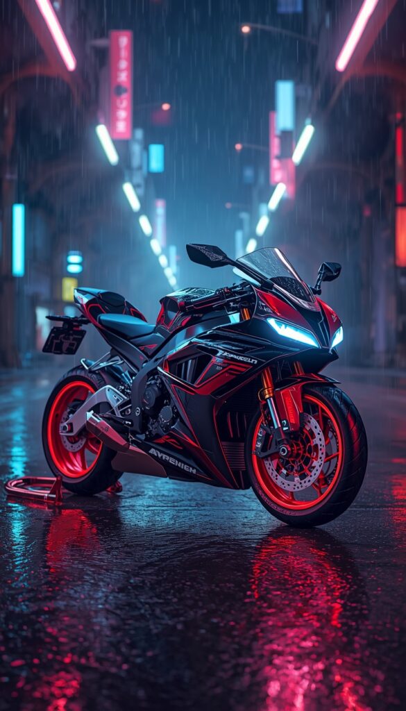 Superbike Night Wallpaper 4K phone Motorcycle