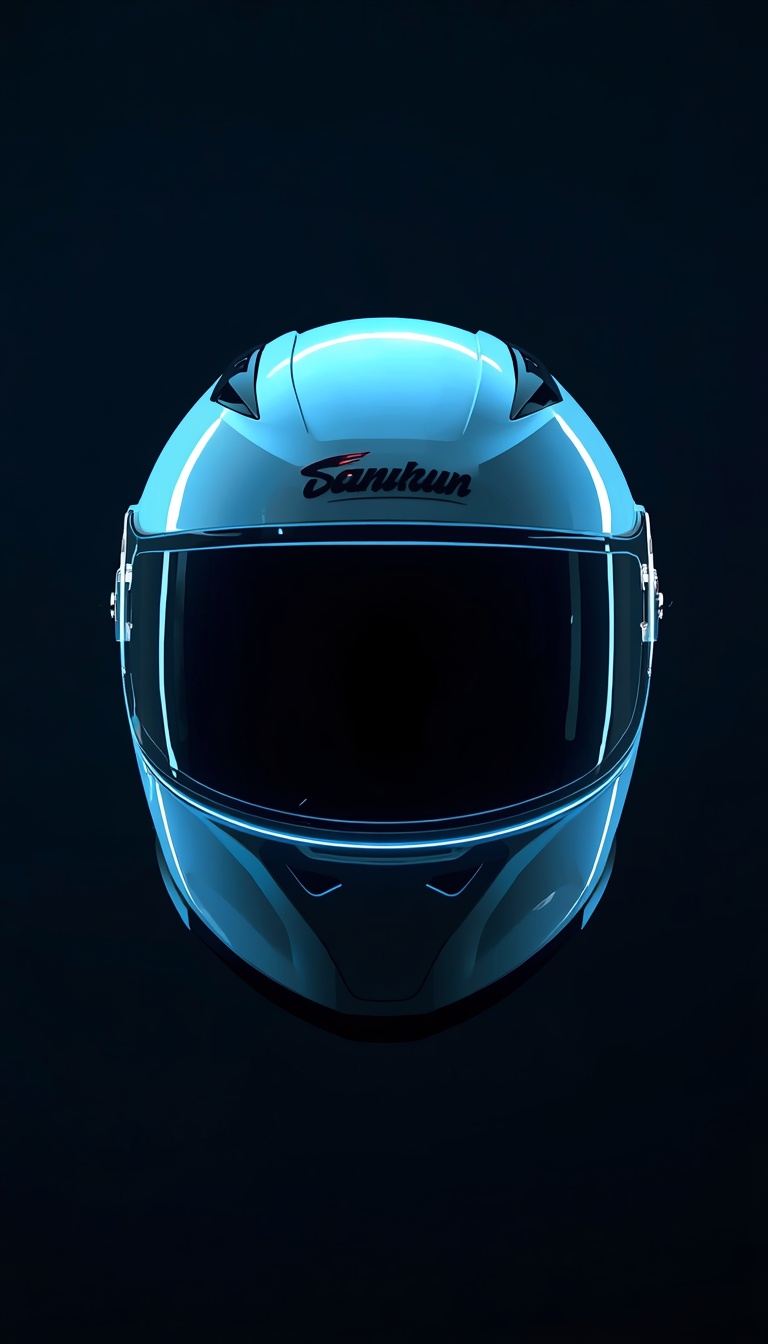 lucid-origin_vertical_phone_wallpaper_futuristic_white_motorcycle_helmet_with_glowing_blue_ne-0