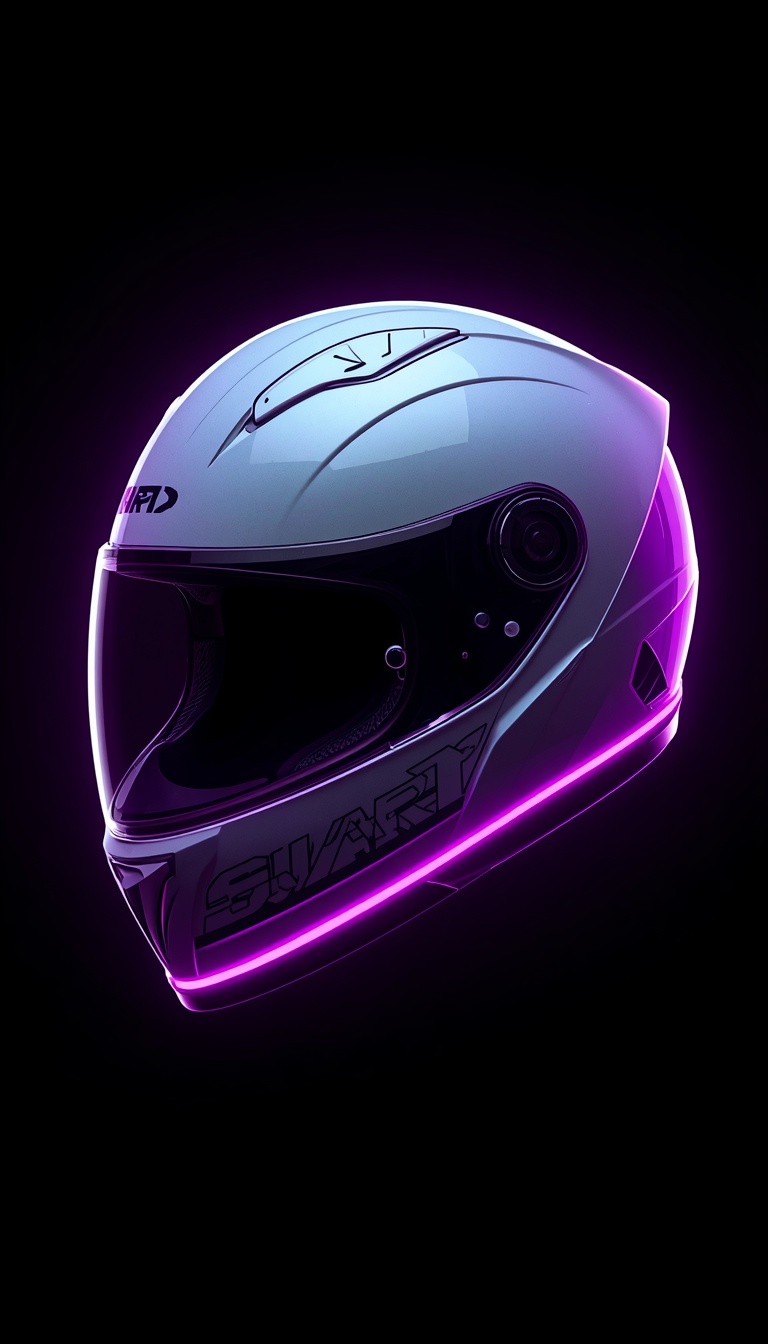 lucid-origin_vertical_phone_wallpaper_futuristic_white_motorcycle_helmet_with_purple_neon_glo-0