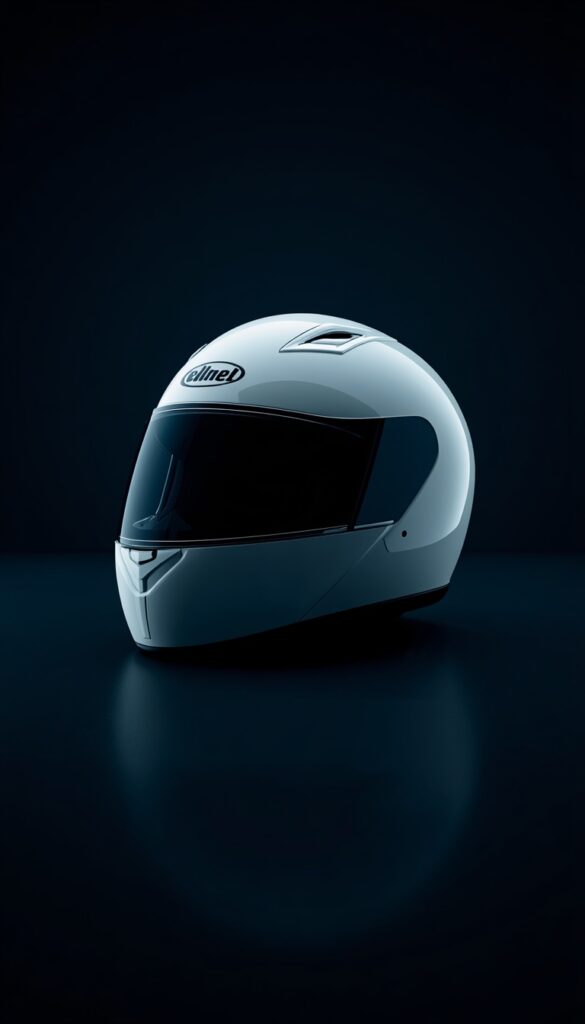 White Minimal Helmet Wallpaper 4K phone Motorcycle