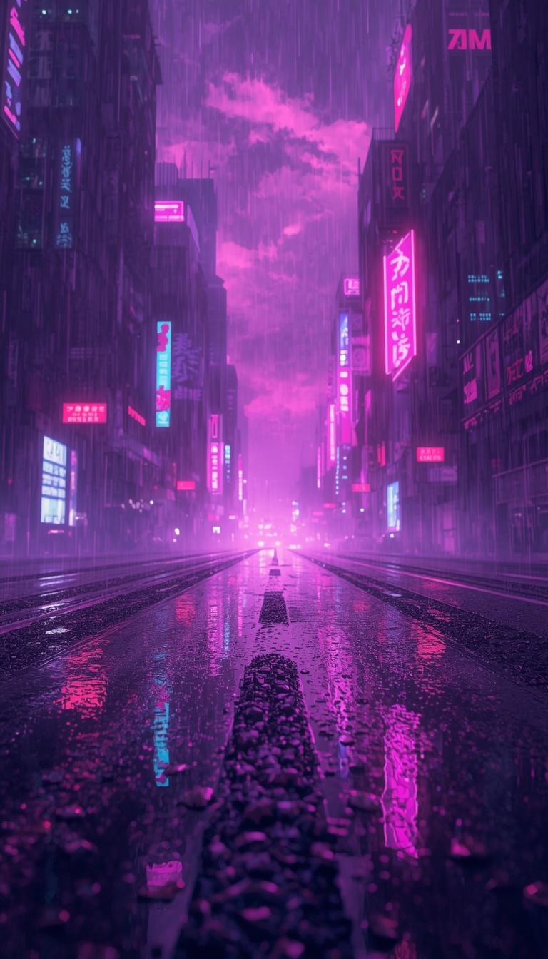 lucid-origin_vertical_phone_wallpaper_purple_rain_in_futuristic_city_glowing_reflections_drea-0 (2)
