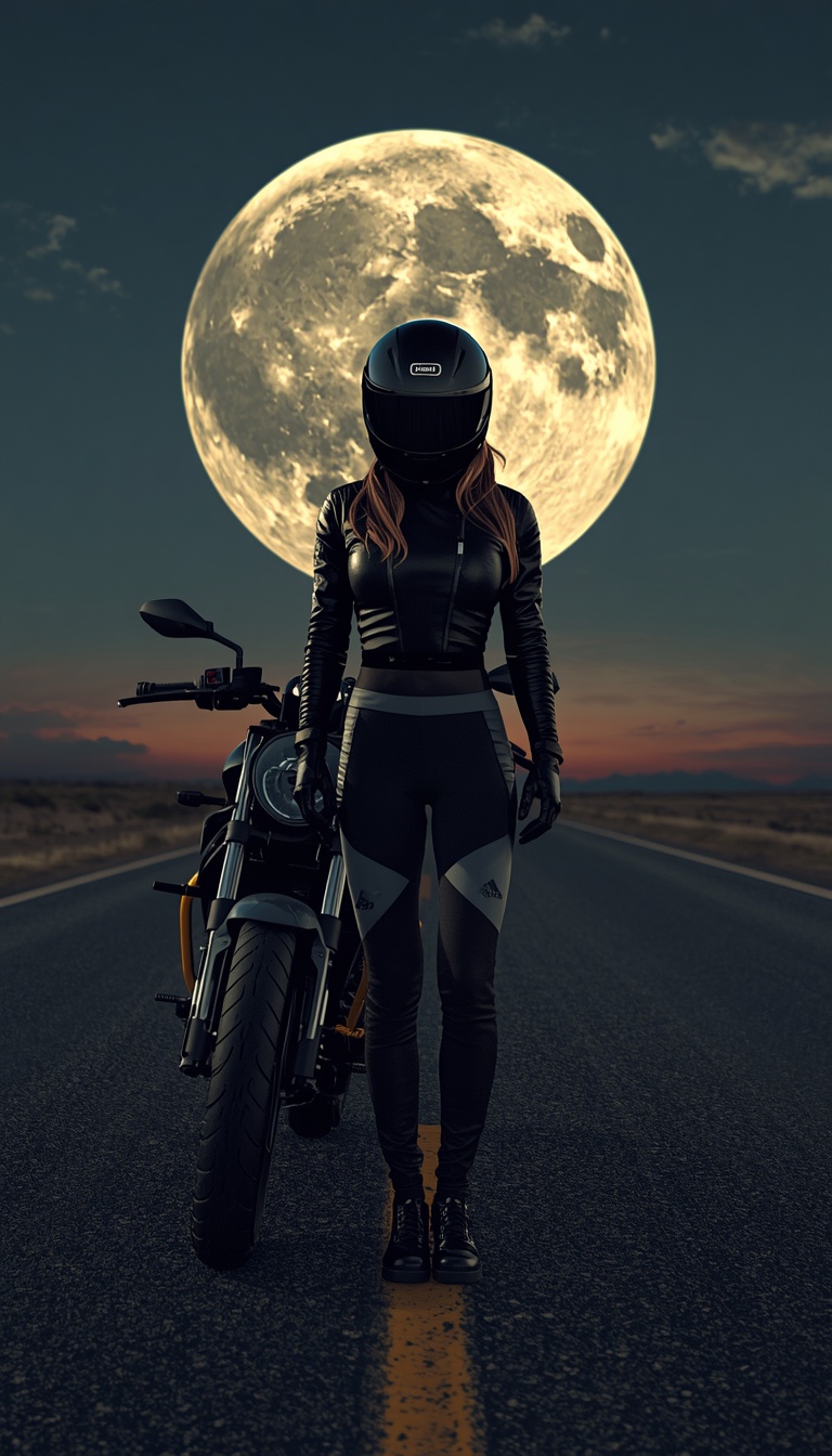 lucid-origin_vertical_phone_wallpaper_realistic_biker_girl_standing_beside_black_motorcycle_o-0