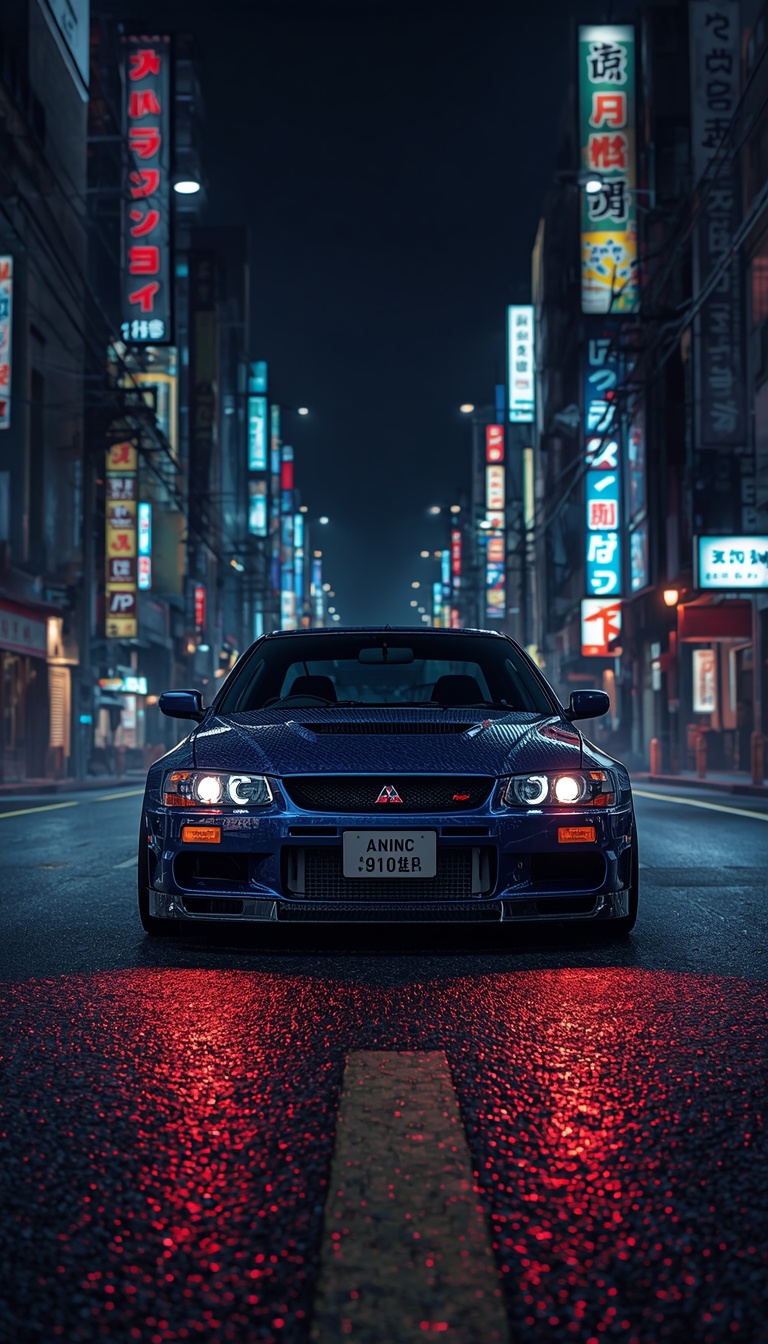 lucid-origin_vertical_phone_wallpaper_underground_street_racing_car_tokyo_neon_streets_dramat-0
