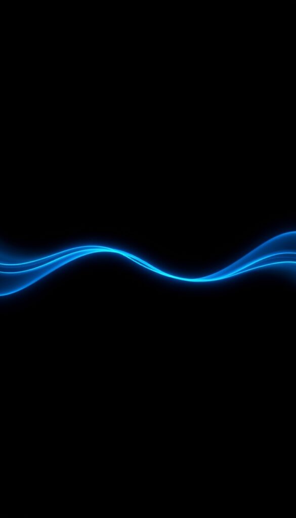 Minimal Blue Neon Wave Wallpaper 4K phone minimal