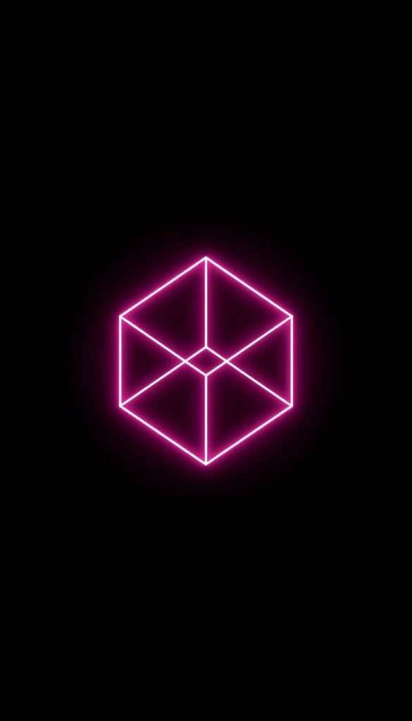 Minimal Floating Cube Wallpaper 4K phone minimal
