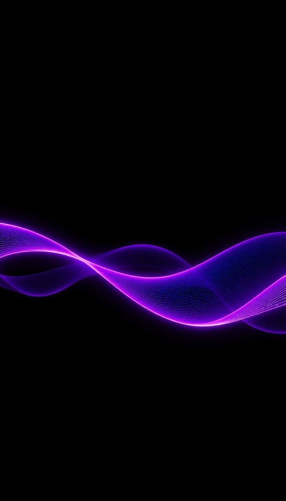 Neon AMOLED Abstract Wave Wallpaper