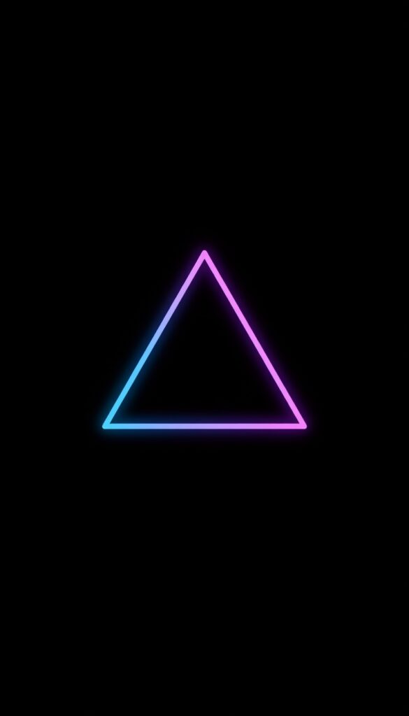Neon Triangle AMOLED Wallpaper 4K phone amoled
