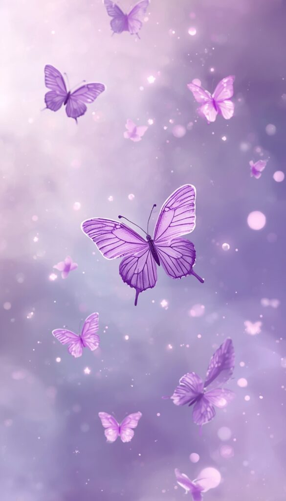 Purple Butterfly Aesthetic Wallpaper 4K phone purple