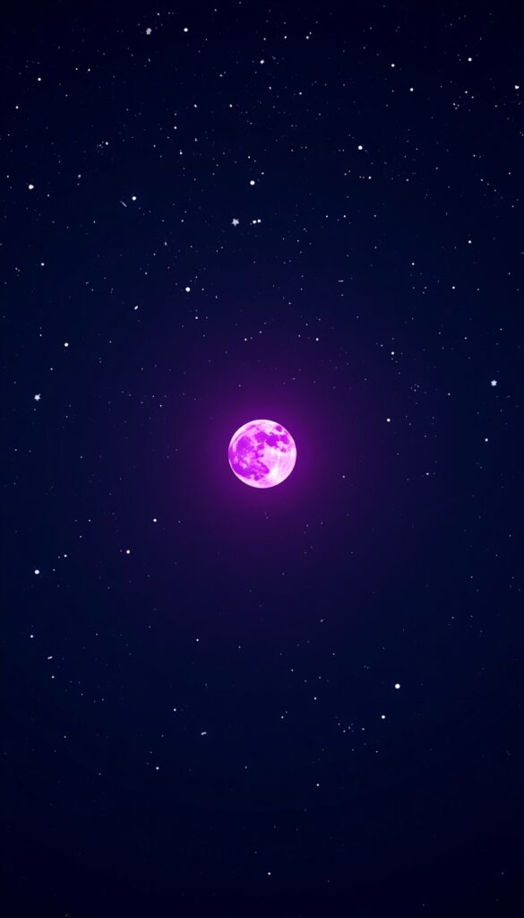 Purple Moon Night Aesthetic Wallpaper 4K phone purple