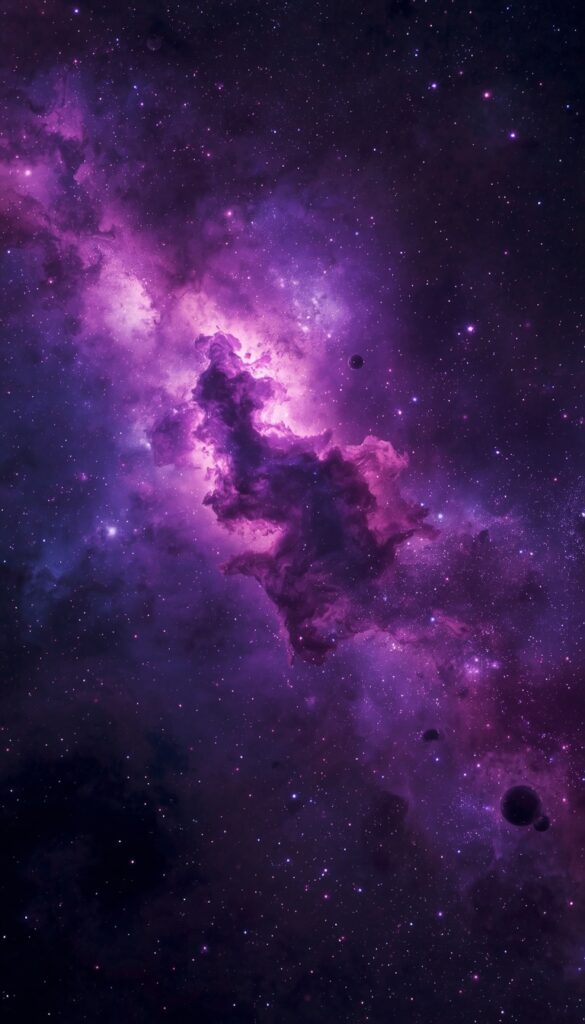 Purple Cosmic Nebula Wallpaper 4K phone purple