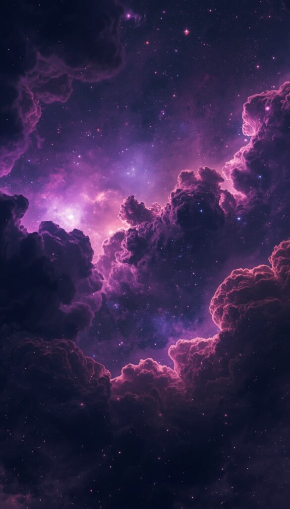 Purple Nebula Wallpaper 4K phone space