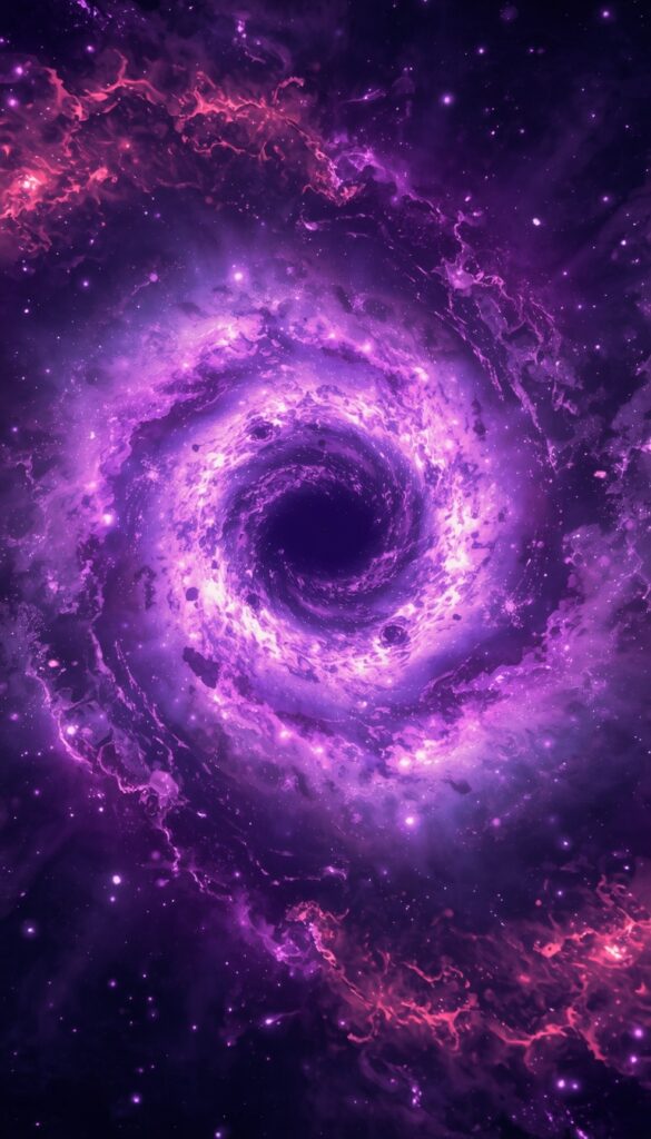 Purple Galaxy Portal Wallpaper 4K phone purple