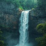 rainy-waterfall-wallpaper