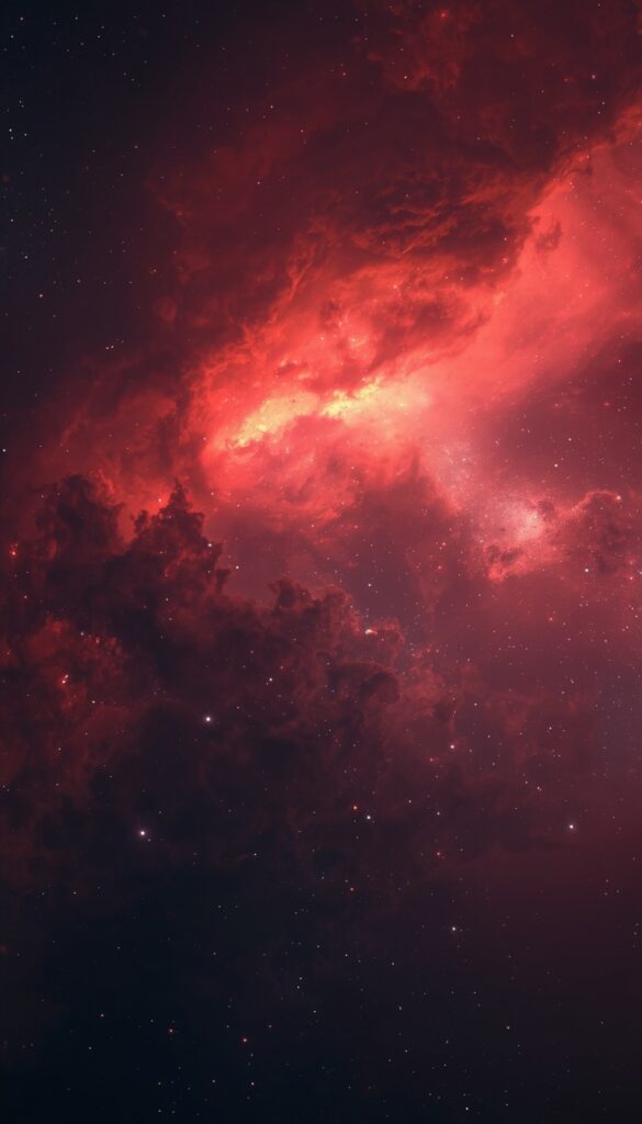 Red Nebula Wallpaper 4K phone space
