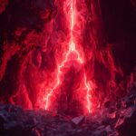 red-neon-cave-crystal-wallpaper