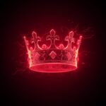 red-neon-crown-wallpaper