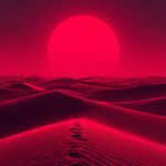 red-neon-desert-wallpaper