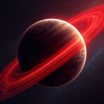 red-neon-planet-ring-wallpaper