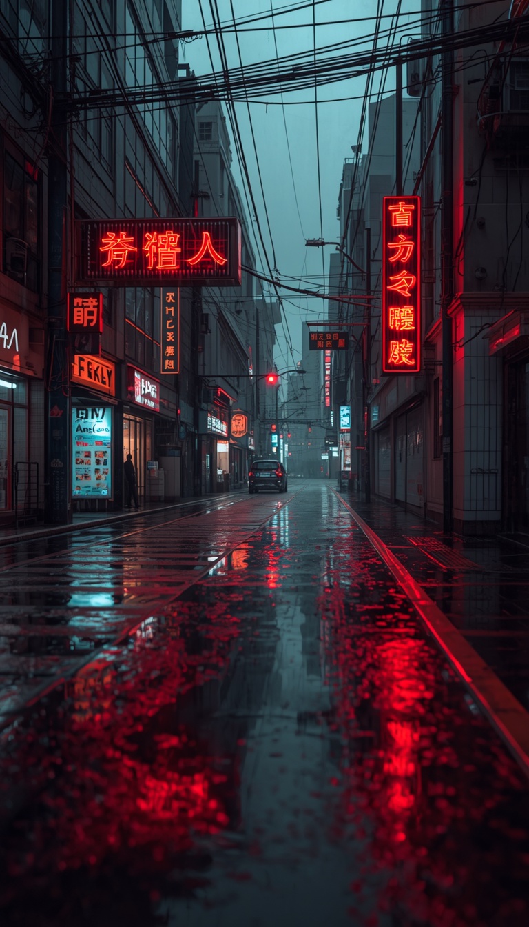 red-neon-rain-street-wallpaper