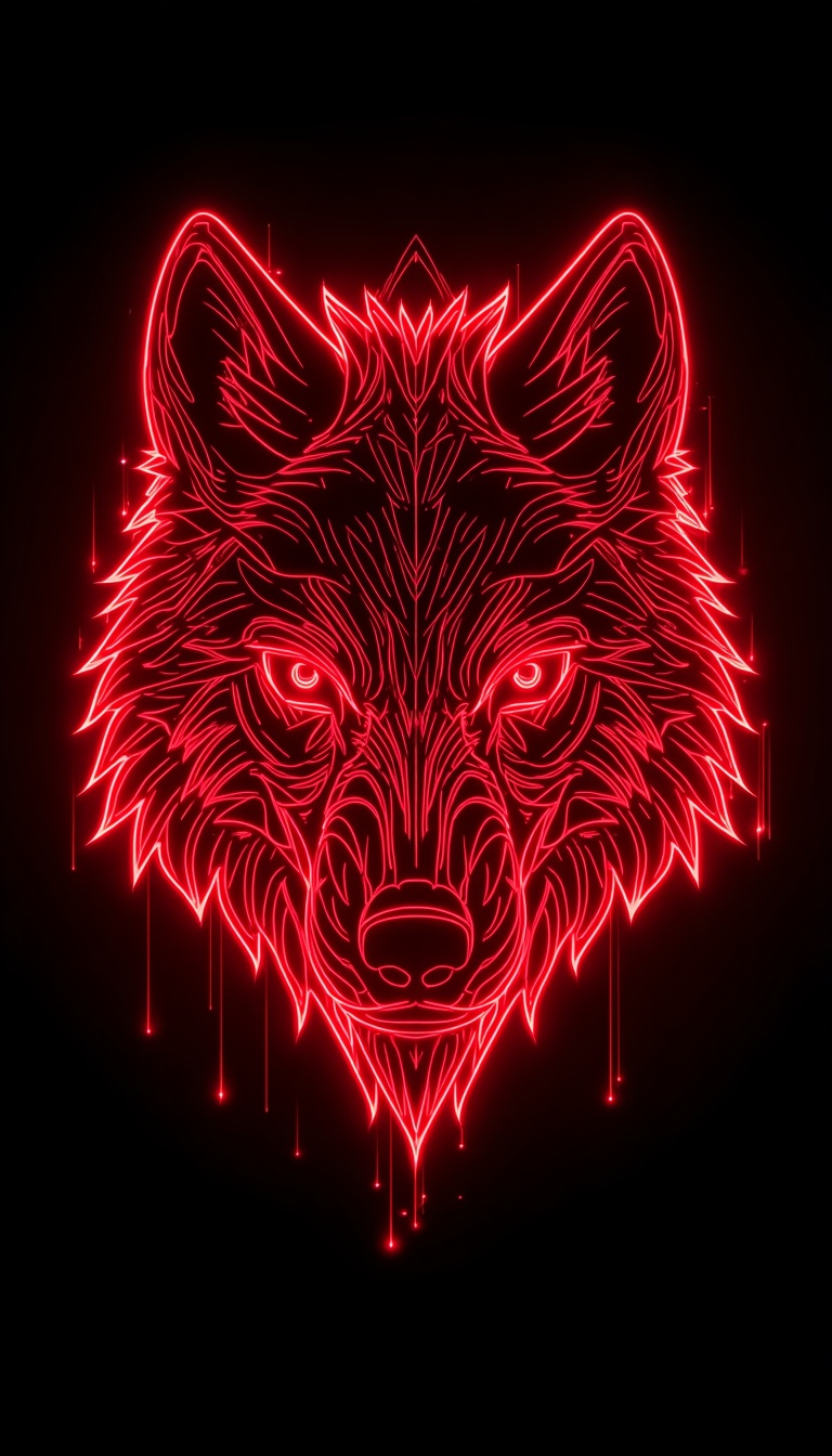 red-neon-wolf-wallpaper