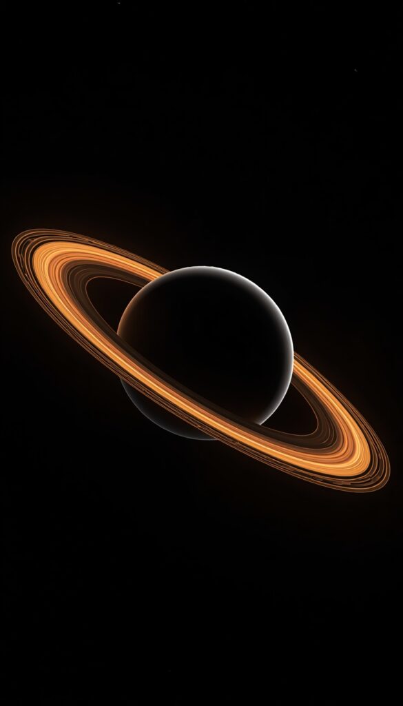 Ring Planet Space Wallpaper 4K phone space