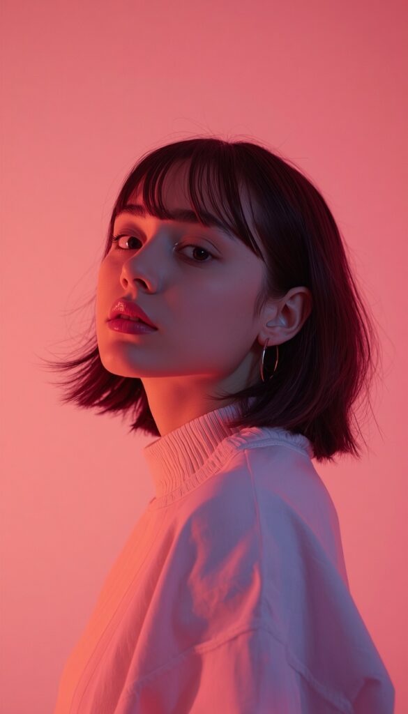 Soft Glow Aesthetic Girl Wallpaper 4K phone ai girl